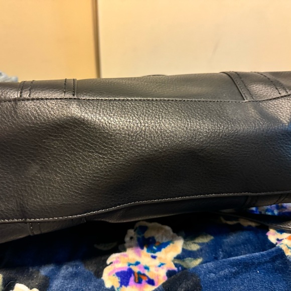 Frye and Co Black bonded satchel NWT - Picture 3 of 7